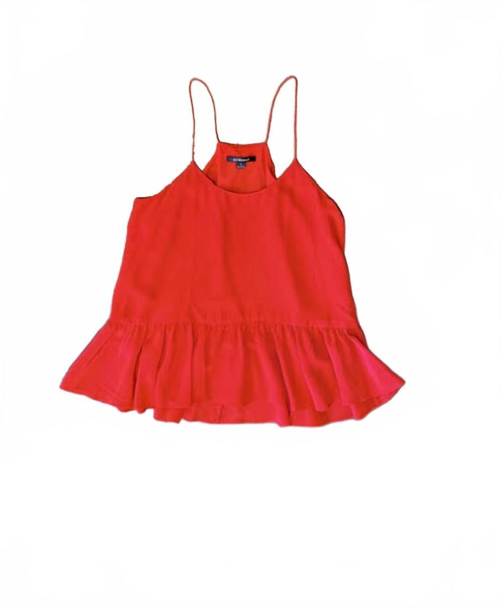 NEW ACROBAT women's camisole peplum top in vermilion